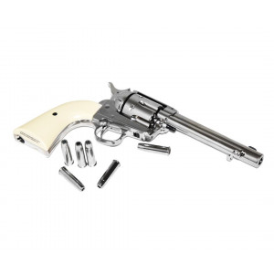 Пневматический револьвер Colt SAA 45 BB nickel, кал. 4,5 мм