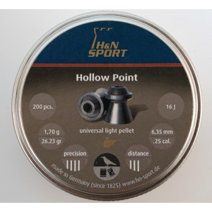 Пули H&N Hollow Point 6,35 мм, 1,70 грамм, 200 штук