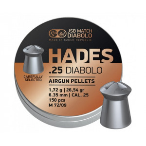 Пули JSB Hades Diabolo 6,35 мм, 1,72 грамм, 300 штук