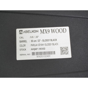 Пневматическая винтовка Aselkon MX-9 Sniper Wood (дерево, PCP, 3 Дж) 5,5 мм